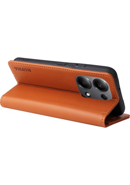 Xiaomi Poco M6 Pro 4g Kılıf Manyetik Emme Pu Deri Kapak-Kahverengi (Yurt Dışından) modelleri