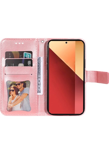 Xiaomi Poco M6 Pro 4g Kapak Pu Deri Flip Standlı Telefon Kılıfı-Pembe (Yurt Dışından) fiyatları