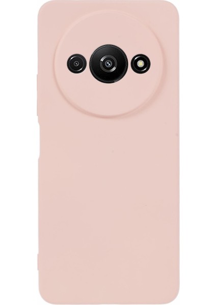 Xiaomi Redmi A3 Kılıf Fiber Astar Ka Tpu Kapak (Hassas Lens Kesimi)-Pembe (Yurt Dışından)