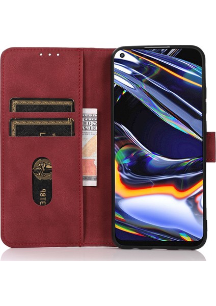 Xiaomi Poco M6 Pro 4g Kılıf Pu Deri Cüzdan Folyo Telefon Kapağı-Kırmızı (Yurt Dışından) modelleri