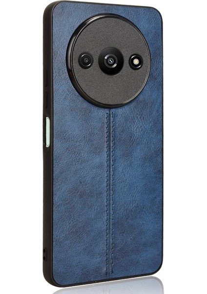 Xiaomi Redmi A3 Cep Telefonu Kılıfı Dikiş Hattı Tasarımı Deri Kaplamalı Tpu + Pc Kapak-Mavi Için (Yurt Dışından) fiyatları