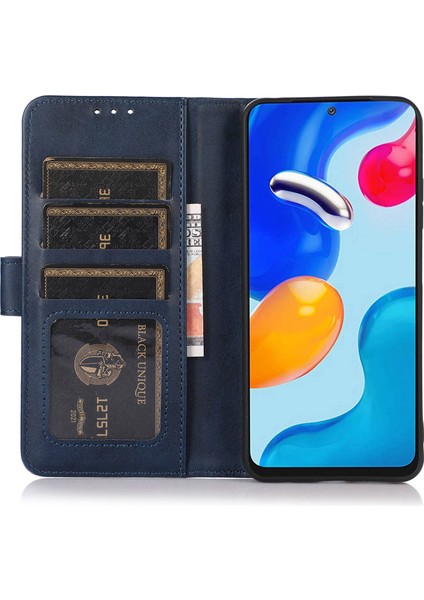 Xiaomi Redmi Için A3 Kılıf Pu Deri Sığır Derisi Doku Standı Kart Yuvaları Telefon Kapağı-Mavi (Yurt Dışından) fiyatları