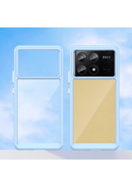 Xiaomi Poco X6 Pro 5g Kılıf Tpu Çerçeve Şeffaf Akrilik Arka Kapak-Mavi Için (Yurt Dışından) fiyatları