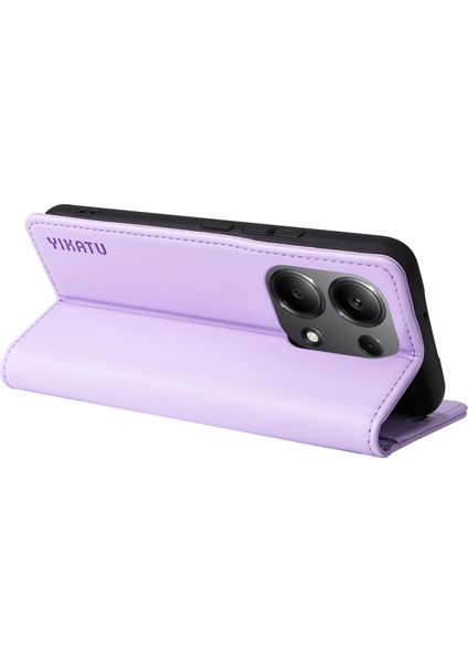 Xiaomi Poco M6 Pro 4g Kılıf Manyetik Emme Pu Deri Kapak-Açık Mor Için (Yurt Dışından)