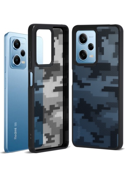 Xiaomi Redmi Note 12 Pro 5g/note 12 Pro Speed ​​5g Tpu+Pc Cep Telefonu Kılıfı-Izgara Kamuflaj Için (Yurt Dışından)
