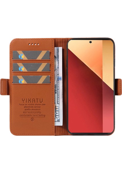 Xiaomi Poco M6 Pro 4g Telefon Kılıfı Standı Manyetik Koruma Kapağı-Kahverengi (Yurt Dışından) fiyatları