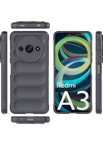 Xiaomi Redmi Için A3 Telefon Koruyucu Kapak Tpu Kaymaz Sağlam Arka Kılıf-Koyu Gri (Yurt Dışından) modelleri