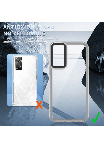Xiaomi Redmi Note 11 Pro 5g (Qualcomm)/11 Pro 4g (Mediatek) Pc+Tpu Şeffaf Kılıf-Şeffaf Mor Için (Yurt Dışından) modelleri