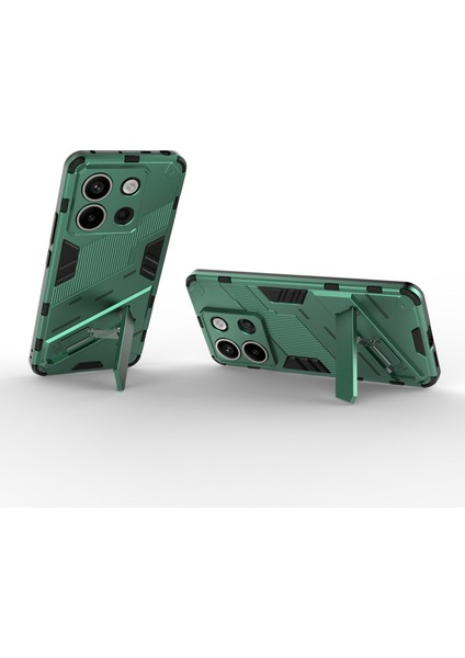 Xiaomi Poco X6 5g Kickstand Kılıf Tpu + Pc Telefon Arka Kapak-Yeşil (Yurt Dışından) modelleri