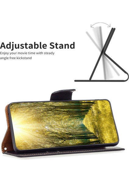 Xiaomi Poco M6 Pro 4g Cüzdan Telefon Kılıfı Için Litchi Doku Düz Renk Kapak-Siyah (Yurt Dışından) fiyatları