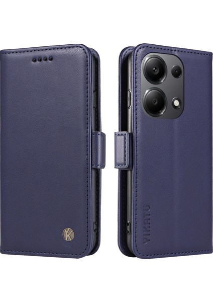 Xiaomi Poco M6 Pro 4g Telefon Kılıfı Standı Manyetik Koruma Kapağı-Safir (Yurt Dışından)