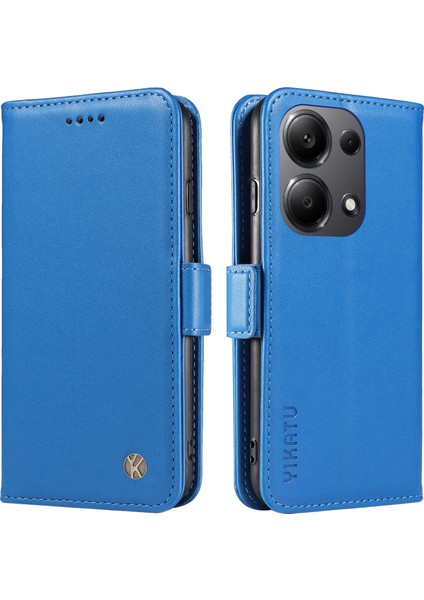 Xiaomi Poco M6 Pro 4g Telefon Kılıfı Standı Manyetik Koruma Kapağı-Gökyüzü Mavisi Için (Yurt Dışından)