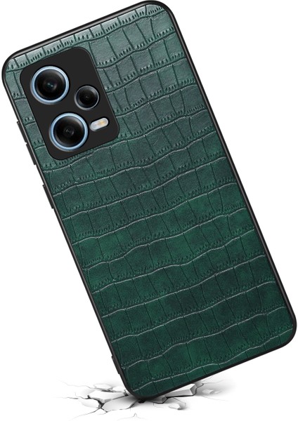 Xiaomi Redmi Note 12 Pro 5g Pu Deri+Pc+Tpu Kapak Timsah Dokulu Cep Telefonu Kılıfı-Yeşil (Yurt Dışından) modelleri