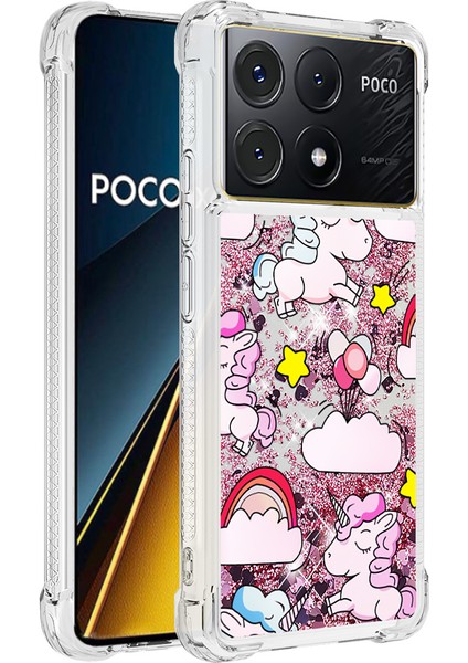 Xiaomi Poco X6 Pro 5g Kılıf Desen Baskı Tpu Kapak-Sevimli At ve Bulutlar Için (Yurt Dışından)