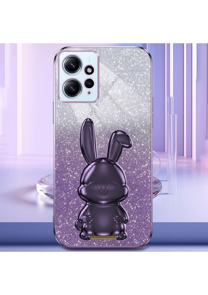 Xiaomi Redmi Note 12 4g Kılıf Için Sevimli Tavşan Anti-Şok Telefon Kılıfı, Çekilebilir Kickstand-Mor (Yurt Dışından) fiyatları
