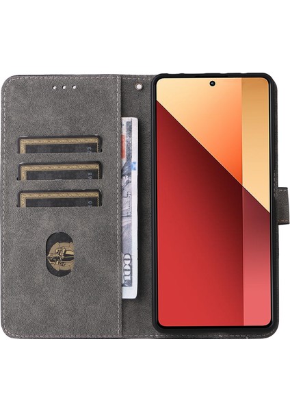 Xiaomi Poco M6 Pro 4g Kılıf Için Kayış Rfıd Engelleme Pu Deri Kapak Stand-Mavi (Yurt Dışından)