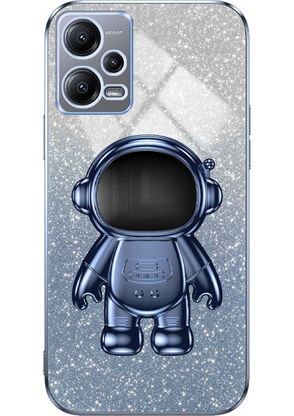 Xiaomi Redmi Note 12 5g (Global) Astronot Kickstand Kılıfı Pc+Tpu Telefon Kapağı-Mavi (Yurt Dışından)