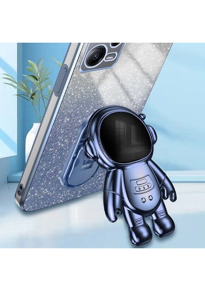 Xiaomi Redmi Note 12 5g (Global) Astronot Kickstand Kılıfı Pc+Tpu Telefon Kapağı-Mavi (Yurt Dışından) modelleri