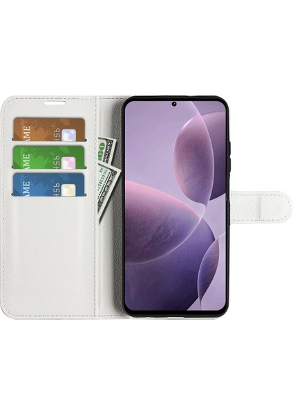 Xiaomi Redmi K70 5g Kılıf Pu Deri Kart Yuvaları Cep Standı Telefon Kapak-Beyaz (Yurt Dışından) fiyatları