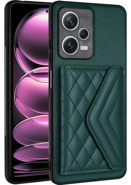 Xiaomi Redmi Note 12 5g (Hindistan) Kart Yuvalı Telefon Kılıfı-Yeşil (Yurt Dışından)