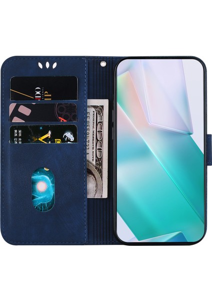 Xiaomi Redmi Için A3 Kılıf Deri Koruyucu Kapak Kaplan Künye Telefon Kabuğu El Kayışı-Koyu Mavi (Yurt Dışından) fiyatları