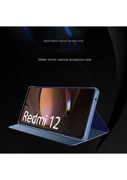 Xiaomi Redmi 12 4g Kılıf Deri Kapak Standlı Telefon Kapağı Görünüm Penceresi-Mor Için (Yurt Dışından) fiyatları