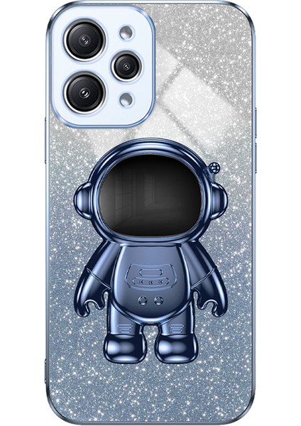 Xiaomi Redmi 12 4g Darbeye Dayanıklı Pc+Tpu Telefon Kılıfı Astronot Kickstand-Mavi (Yurt Dışından)
