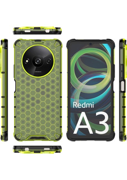 Xiaomi Redmi A3 Cep Telefonu Kılıfları Için Petek Tasarım Tpu + Pc Çizilmez Kapak-Yeşil (Yurt Dışından) fiyatları