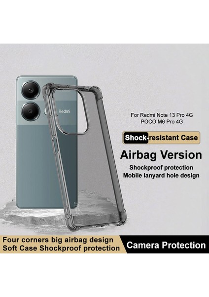 Xiaomi Poco M6 Pro 4g Kılıf Anti-Damla Tpu Telefon Kabuk-Şeffaf Siyah Için (Yurt Dışından) fiyatları