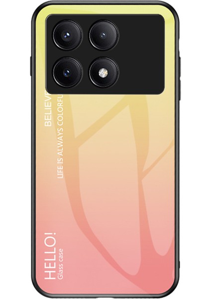 Xiaomi Poco X6 Pro 5g Temperli Cam Kılıf Degrade Renkli Telefon Kapağı-Sarı Için (Yurt Dışından)