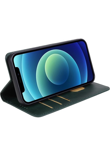 Xiaomi Redmi Için A3 Deri Telefon Kılıfı Buzağı Dokusu Cüzdan Kapak Manyetik Otomatik Emilmiş-Yeşil (Yurt Dışından) fiyatları