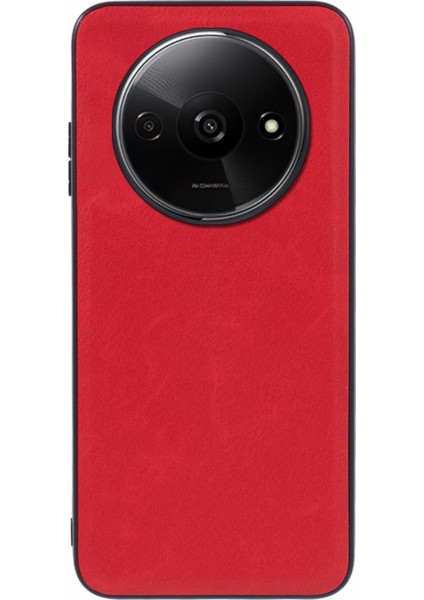 Xiaomi Redmi A3 Cep Telefonu Kılıfları Için Retro Tarzı Pu Deri+Tpu+Pc Kapak-Kırmızı (Yurt Dışından)