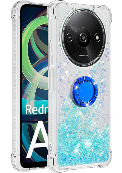 Xiaomi Redmi Için A3 Kılıf Yüzen Payetler Kickstand Tpu Telefon Kapağı-Mavi/pentagram (Yurt Dışından) modelleri