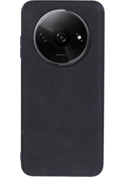 Xiaomi Redmi A3 Cep Telefonu Kılıfları Için Retro Tarzı Pu Deri+Tpu+Pc Kapak-Siyah (Yurt Dışından)