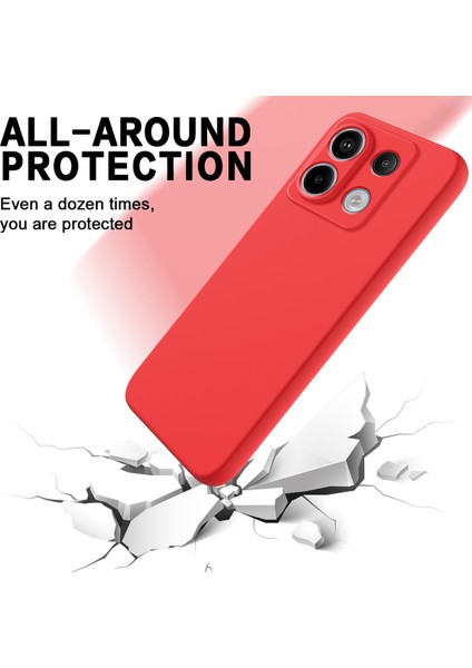 Xiaomi Poco X6 5g Kılıf Askılı Sıvı Silikon Telefon Arka Kapak-Kırmızı (Yurt Dışından) modelleri