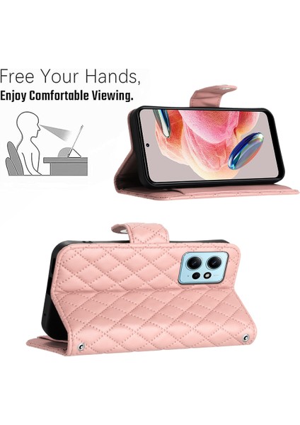 Xiaomi Redmi Note 12 4g Kılıf Deri Telefon Cüzdan Kılıfı El Kayışı-Mercan (Yurt Dışından) modelleri