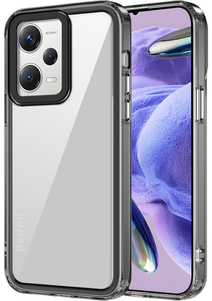 Xiaomi Redmi Note 12 Pro+ 5g Kılıfları Için Pc+Tpu Şeffaf Telefon Koruyucu-Şeffaf Siyah (Yurt Dışından)