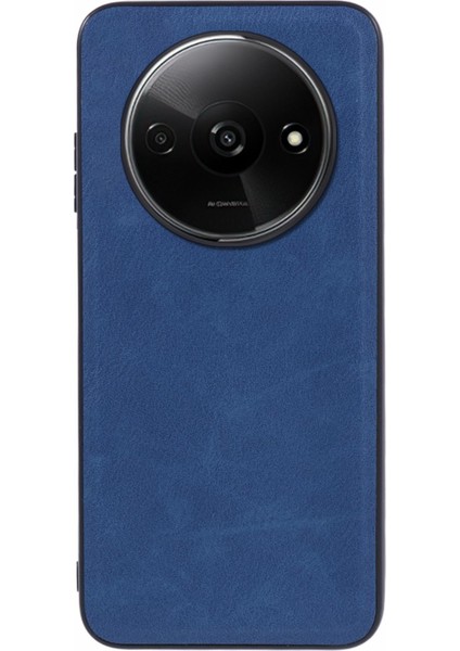 Xiaomi Redmi A3 Cep Telefonu Kılıfları Için Retro Tarzı Pu Deri+Tpu+Pc Kapak-Mavi (Yurt Dışından)