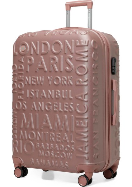 Lugano -B Abs 4fx Pudra Unisex Büyük Boy Valiz fiyatları