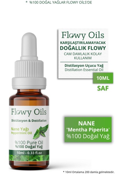 Flowy Oils Zihin Açıcı Doğal Özel Bakım Yağı 4'lü Set %100 Saf Biberiye Nane Lavanta Greyfurt Yağı 4 x 10 ml