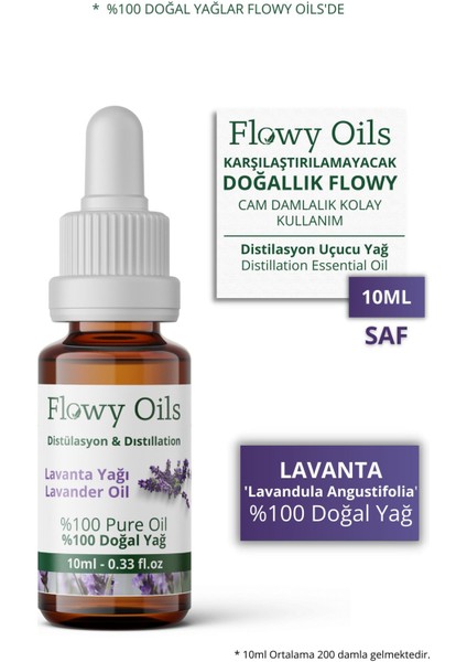 Flowy Oils Zihin Açıcı Doğal Özel Bakım Yağı 4'lü Set %100 Saf Biberiye Nane Lavanta Greyfurt Yağı 4 x 10 ml