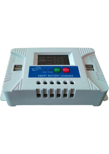 PM-10A 12 Volt - 24 Volt - 10 Amper 4 Usbli Dijital Otomatik Solar Şarj Regülatörü ( Lisinya )