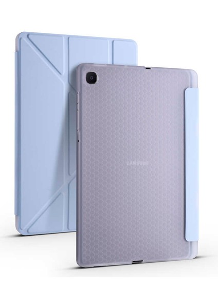 Samsung Galaxy Tab S6 Lite 2024 P620 P610 Kılıf Kalem Bölmeli Trifolding Case 13-15-17