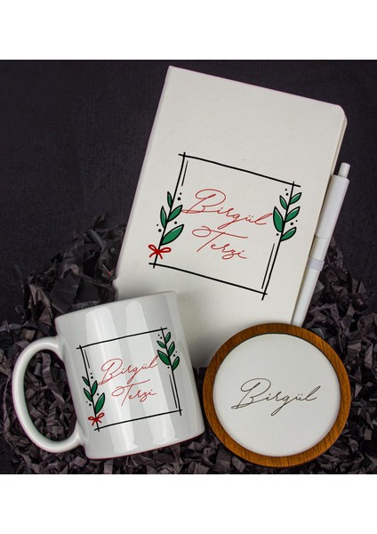 Kişiye Özel Defter Kalem Kupa ve Bardak Altlığı Hediye Seti 103927