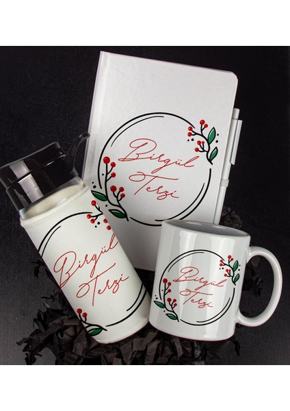Kişiye Özel Tasarım Defter Kalem Matara ve Kupa Hediye Seti 104994