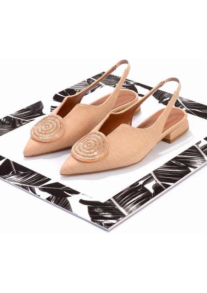 Nude Kumaş Kadın Klasik Topuklu Ayakkabı K01226015204