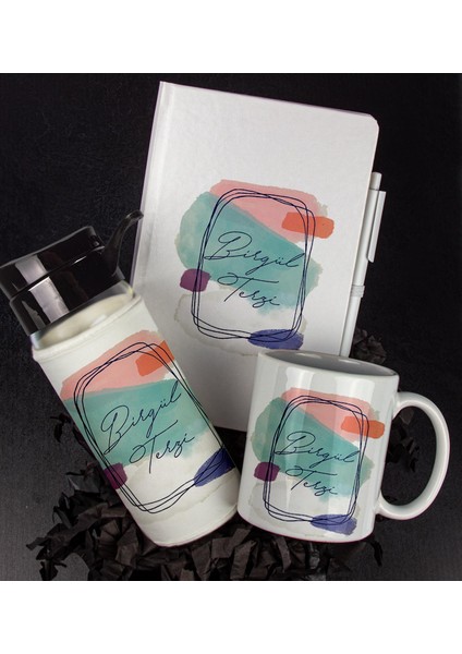 Kişiye Özel Tasarım Defter Kalem Matara ve Kupa Hediye Seti 104979