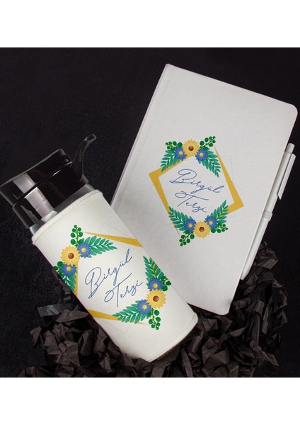 Kişiye Özel Tasarım Defter Kalem Matara Hediye Seti 104674