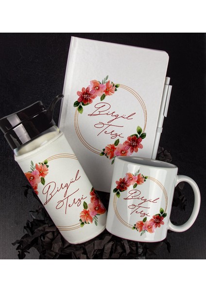 Kişiye Özel Tasarım Defter Kalem Matara ve Kupa Hediye Seti 104973