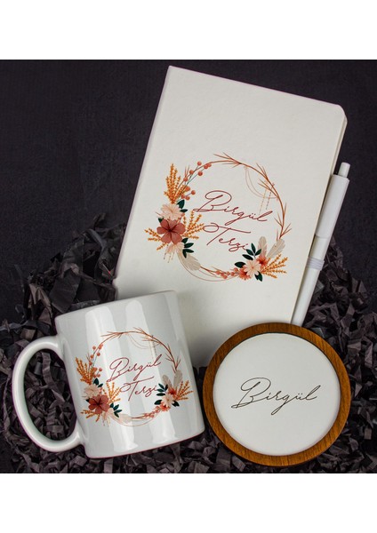 Kişiye Özel Defter Kalem Kupa ve Bardak Altlığı Hediye Seti 103912